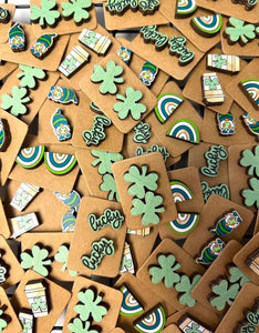 St. Patrick’s Day Wood Earrings