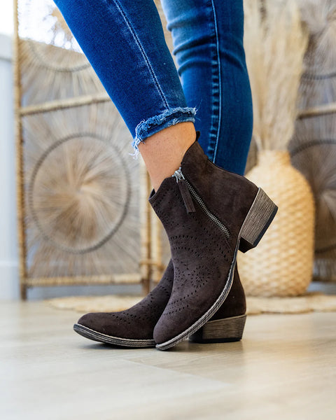 Very G Lisette Booties in Chocolate