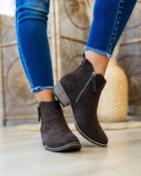 Very G Lisette Booties in Chocolate