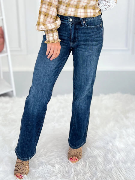 Judy Blue Tummy Control Straight Leg - PETITE