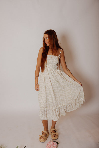 Butter Floral Midi Dress