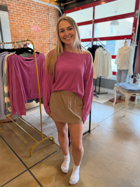 Taupe Sculpt Active Skort