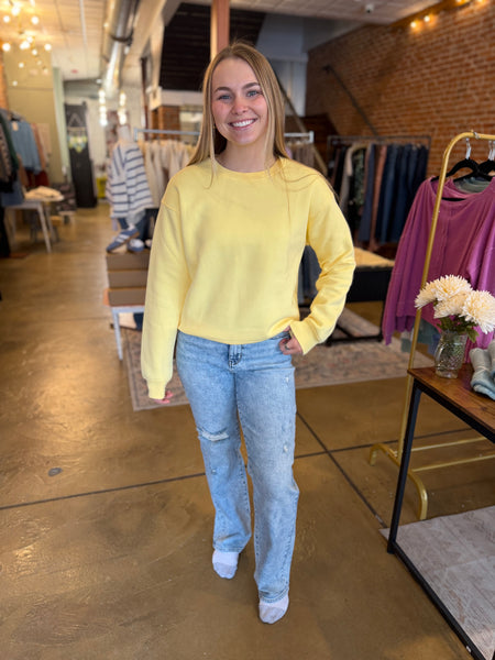 Yellow Glow Classic Fit Fleece Sweatshirt