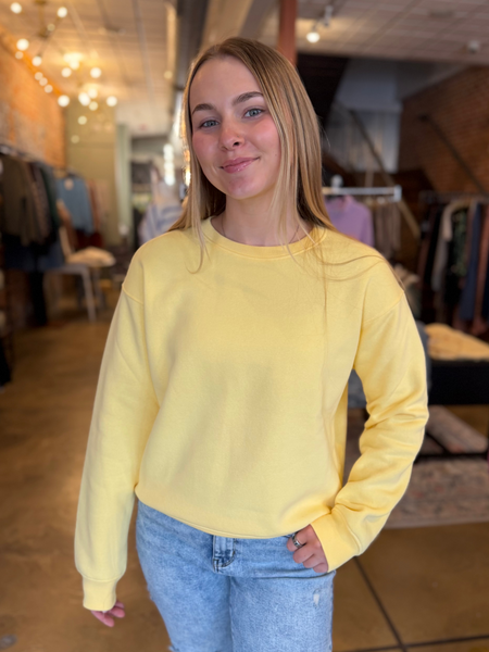 Yellow Glow Classic Fit Fleece Sweatshirt