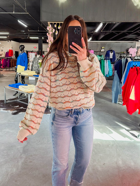 Oat Multi Stitch Sweater Hoodie