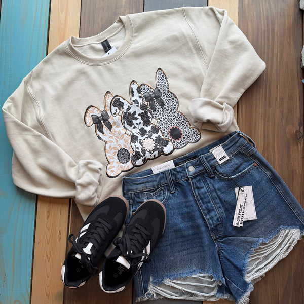 Patterned Bunnies Sweatshirt