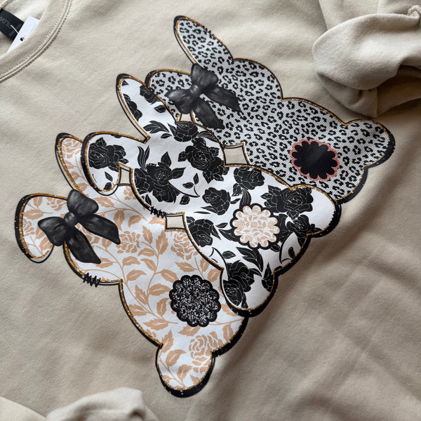 Patterned Bunnies Sweatshirt