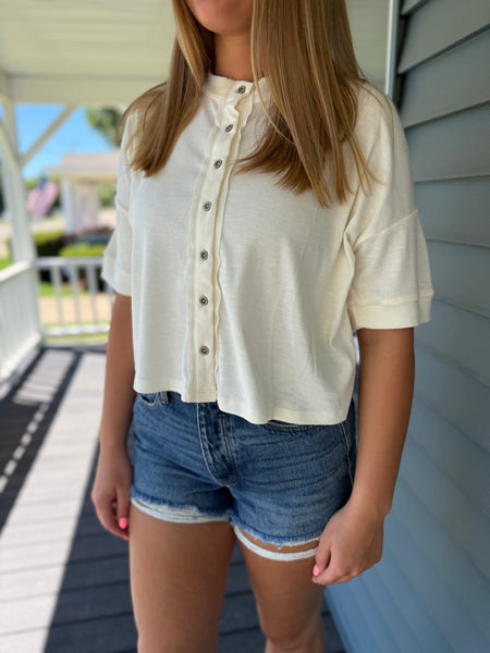 Button Down Cardigan Style Top