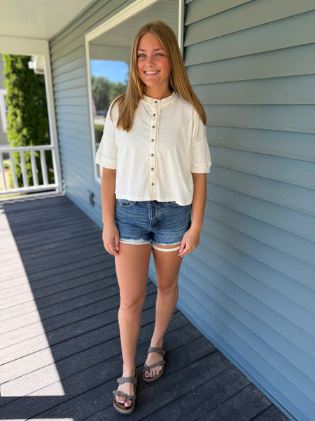 Button Down Cardigan Style Top