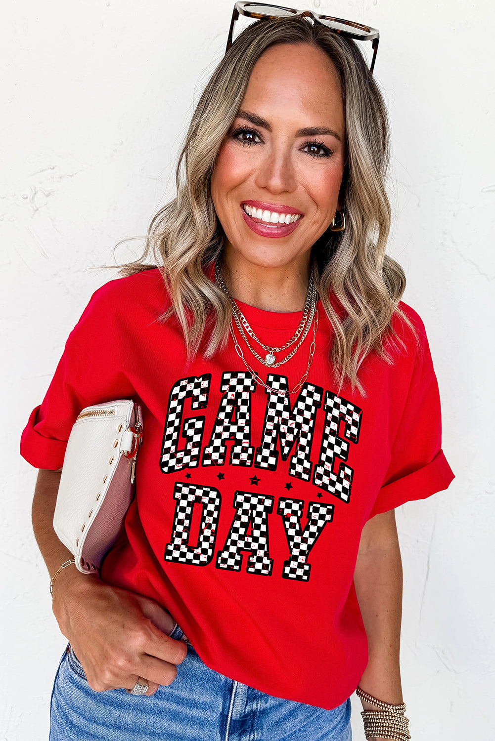 Red & Black Game Day Graphic Tee