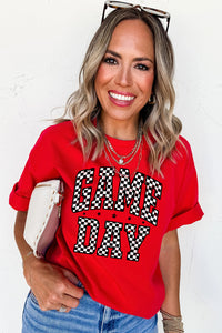 Red & Black Game Day Graphic Tee