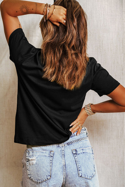 Black Flower Market Graphic Tee