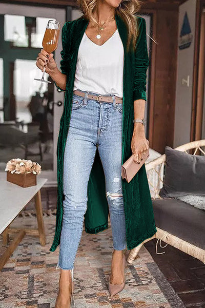 Emerald Velvet Duster