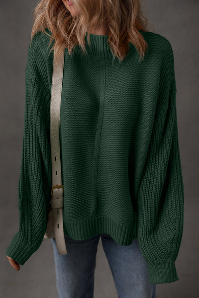 Emerald Knit Mockneck Sweater
