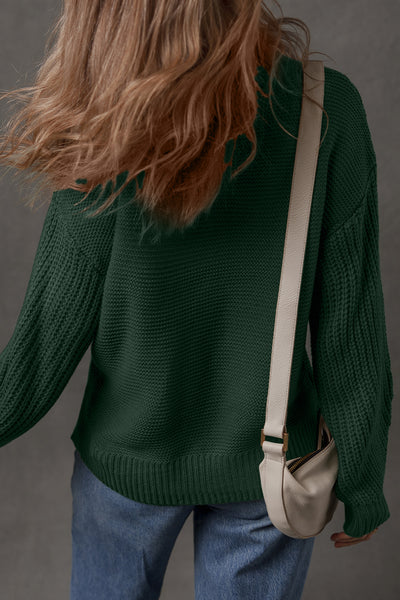 Emerald Knit Mockneck Sweater