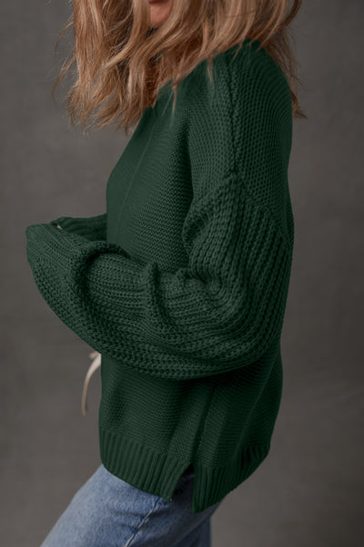 Emerald Knit Mockneck Sweater