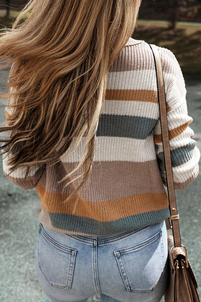 Camel Striped Sweater