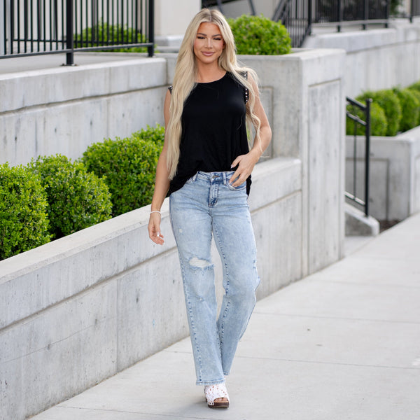 Judy Blue Acid Wash 90s Straight Leg