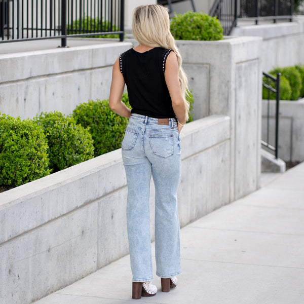 Judy Blue Acid Wash 90s Straight Leg