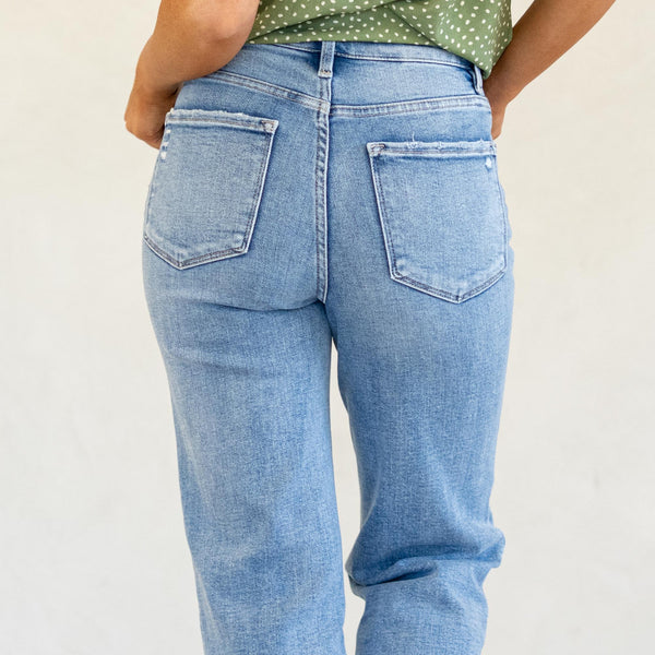 Lovervet Hadley High-Rise Ankle Slim Wide Jeans