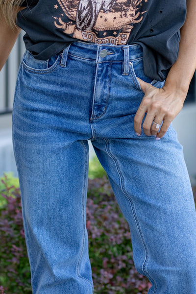 RFM Hailey High Rise Tummy Control Cuff Wide Leg Jeans