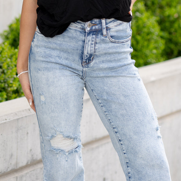 Judy Blue 90's Acid Wash Straight Leg Jeans