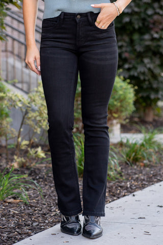 Lovervet Harley Mid Rise Black Bootcut Jeans