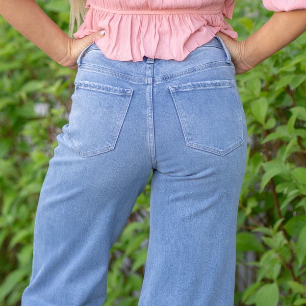 Lovervet Claire High Rise Seam Wide Leg Jeans