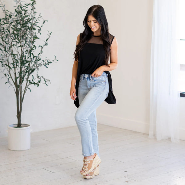 Lovervet Lacey Tummy Control Straight Leg Jeans