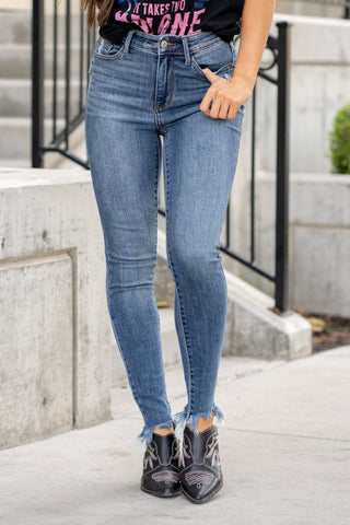 Judy Blue High-Rise Shark Bite Skinnies