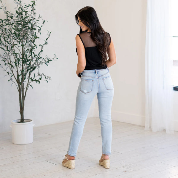 Lovervet Lacey Tummy Control Straight Leg Jeans