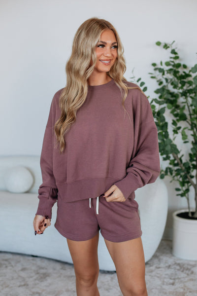 Rose Taupe CloudWalk Fleece Billow Shorts