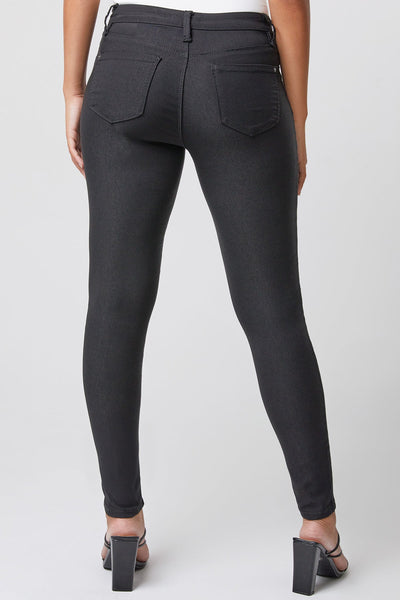 Black Hyperstretch Mid-Rise Pants