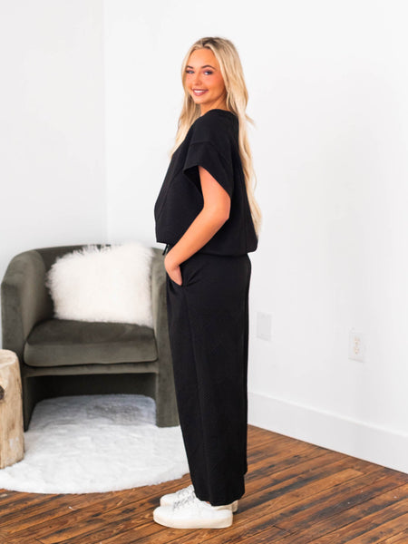 Black Textured Lounge Set