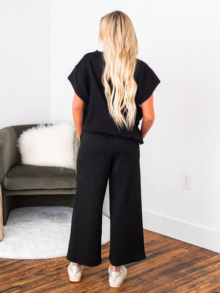 Black Textured Lounge Set