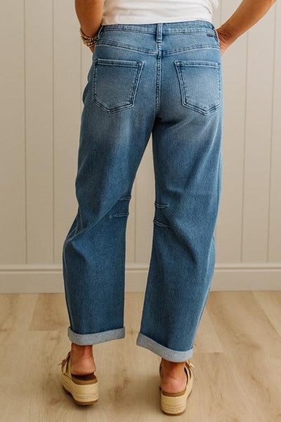 Risen Textured Barrel Jeans