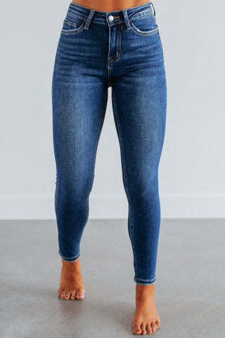 Lovervet Skylar Dark Wash High-Rise Skinnies