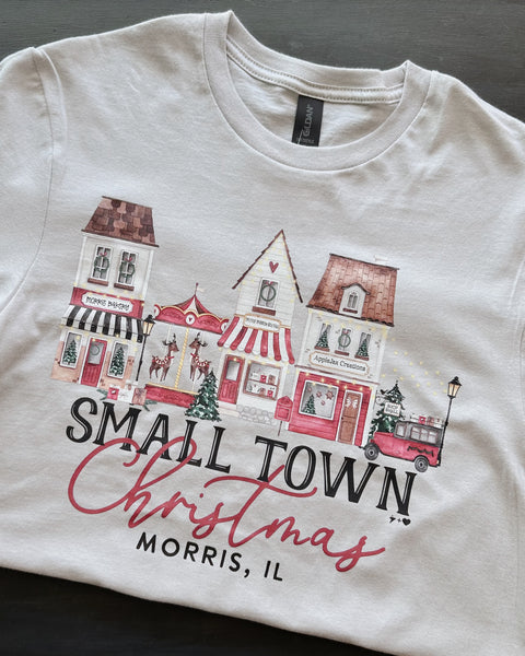 Small Town Christmas Graphic Tee - Morris, IL