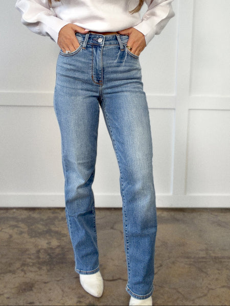 Judy Blue Thermal Straight Leg Jeans