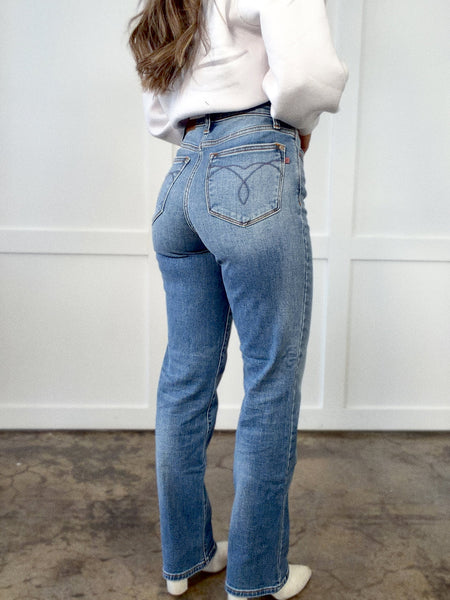 Judy Blue Thermal Straight Leg Jeans