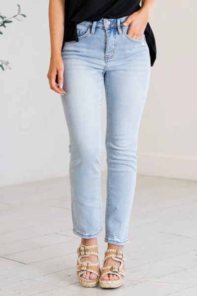 Lovervet Lacey Tummy Control Straight Leg Jeans