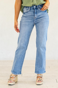 Lovervet Hadley High-Rise Ankle Slim Wide Jeans