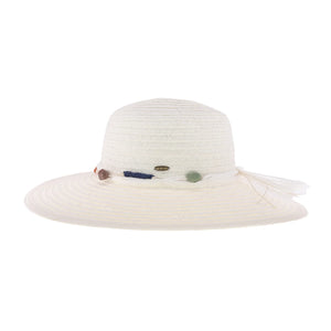 Stone Trim Panama Hat - More Colors!