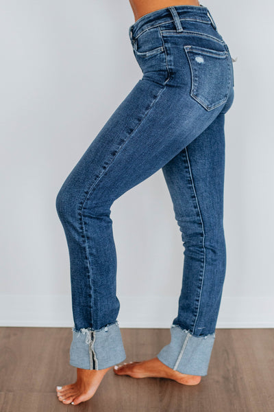 Lovervet Gracie Cuffed Slim Straight Jeans