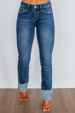 Lovervet Gracie Cuffed Slim Straight Jeans
