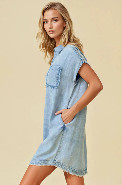Tencel Denim Mini Dress