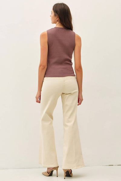 Cocoa Crewneck Knit Tank