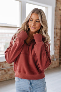 Cinnamon Half-Zip Sweatshirt