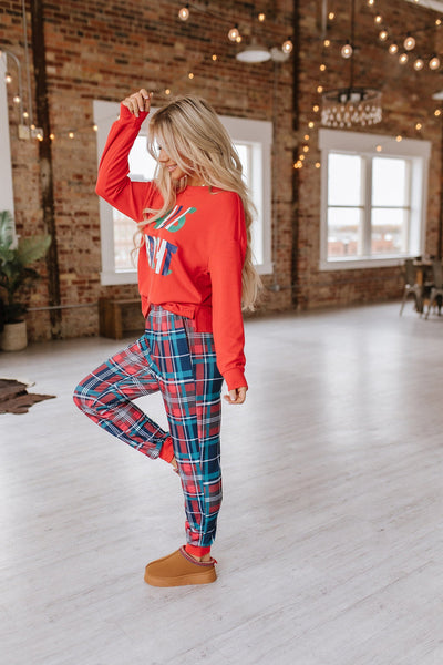 All is Bright Plaid Pajama Set