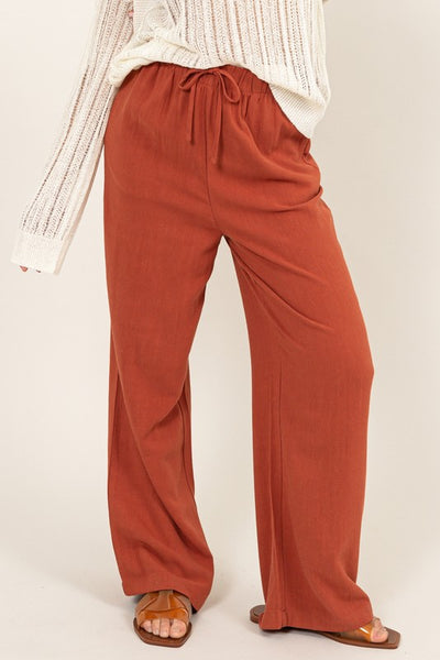 Baked Clay Linen Pants